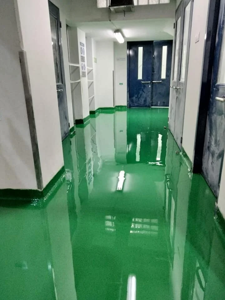 Epoxy and Polyurea Floor Application Work at Warehouse of PT. Kimia Farma Plant Banjaran, Bandung